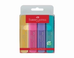 ZAKREŚLACZ 1546 FABER-CASTELL , PASTEL  W ETUI PLASTIKOWYM 