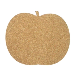 Podkładki korkowe pod kubek jabłka 95 x 112 mm - 6 szt.