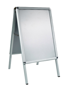 Stojak obustronny aluminiowy na plakaty 50 x 70 cm.