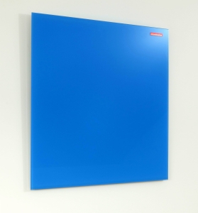 Tablica suchościeralno magnetyczna szklana niebieska 45 x 45 cm