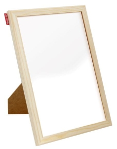 Tabliczka suchościeralna magetyczna MEMOBE nabiurkowa stojąca, rama drewniana 30x21 cm