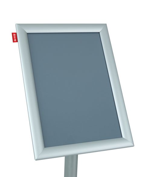 Stojak na ulotki MEMOBE, metalowy, z ramką aluminiową